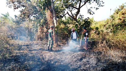 Aparat dan Warga Berhasil Padamkan Kebakaran Lahan Kosong Milik PG Jatibarang