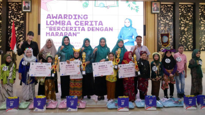 Tingkatkan Cinta Literasi Sejak Dini, TP PKK Kabupaten Sidoarjo Gelar Lomba Bercerita