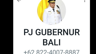 Baru Menjabat, Sudah Beredar Akun WA Palsu Pj Gubernur Bali Minta Uang, Masyarakat Diimbau Waspada