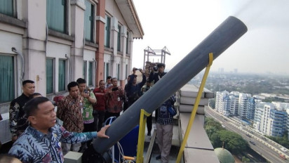 Penampakan "Water Mist" di Kantor Wali Kota Jaksel, Semburkan Air 600 Liter Halau Polusi Udara