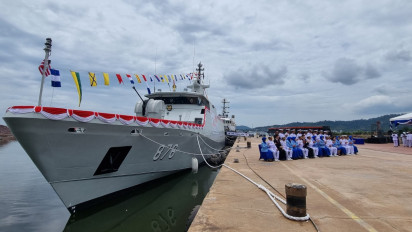 Perkuat Alutsista, TNI AL Luncurkan Dua Kapal Perang Baru Karya Anak Bangsa di Batam