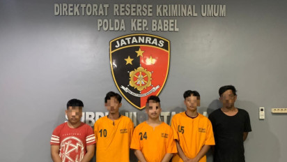 Lima Pemuda Diringkus Polisi Usai Mencuri Ratusan Tiang Akses Internet Milik Perusahaan  