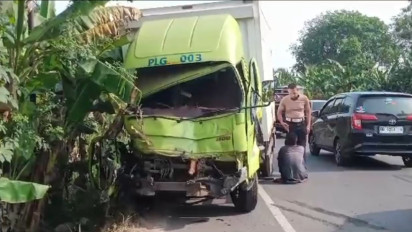 Kecelakaan Beruntun di Jalinsum Palembang-Indralaya, Truk Box VS 2 Mobil dan 1 Motor. Empat Korban Dilarikan ke Rumah Sakit