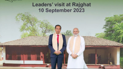 Jokowi Beri Penghormatan di Mahatma Gandhi Samadhi di India