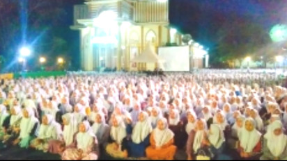 Ribuan Santri dan Kyai seJatim di Ponpes An Nur Bululawang Bermunajat Prabowo Jadi Presiden 2024