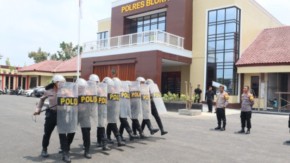 Jelang Pemilu 2024, Polres Blora Intensifkan Pelatihan Dalmas