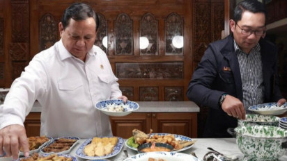 Foto-foto Pertemuan 'Diam-diam' Ridwan Kamil dengan Ketua Umum Partai Gerindra Prabowo Subianto