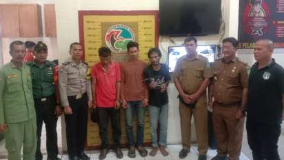 Tim Gabungan, Bhabinkamtibmas – Babinsa dan Muspika Amankan Tiga Orang Pengedar dan Pemakai Narkoba