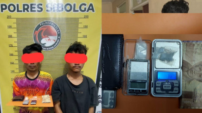 Sedang Berjualan Sabu, Dua Pria Warga Sarudik Ditangkap Tim Opsnal Res Narkoba Polres Sibolga