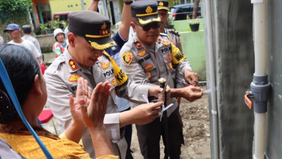 Kapolres Tanah Karo Beri Bantuan Sumur Bor di Desa Tigapanah Karo