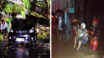 Banjir dan Longsor Melanda Tapteng, 1 Unit Mobil Tertimpa Pohon, Warga Dievakuasi