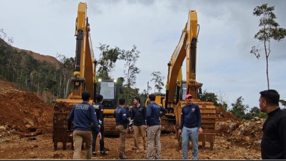 Patroli Tambang Nikel Ilegal di Konawe Utara, Polisi Sita 6 Alat Berat