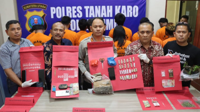 Polres Tanah Karo Amankan 14 Pelaku Pengedar Narkoba