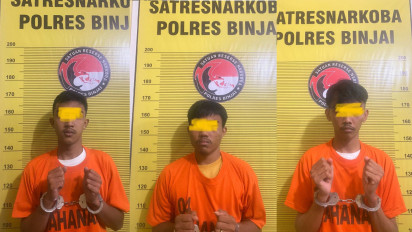Niat Antarkan Pesanan Ekstasi, Tiga Tersangka Diamankan Sat Narkoba Polres Binjai