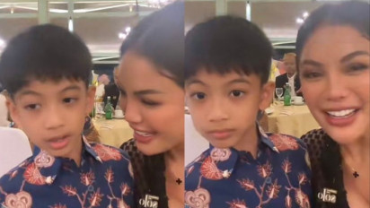 Cucu Presiden Jokowi, Jan Ethes Tolak Dicium Nikita Mirzani, Warganet: Laki-laki Mahal