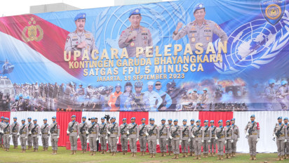 Kapolri Lepas Kontingen Garbha Satgas FPU 5 Minusca: Keberhasilan Misi Harga Mati