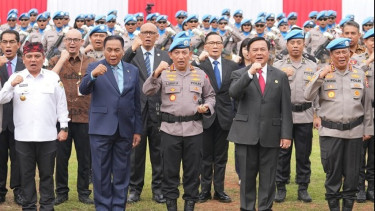 Lepas Kontingen Garuda Bhayangkara Satgas FPU 5 Minusca, Kapolri: Keberhasilan Misi Menjadi Harga Mati
