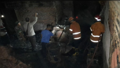 Ditinggal ke Masjid, Dapur Penggorengan Kerupuk di Nganjuk, Terbakar