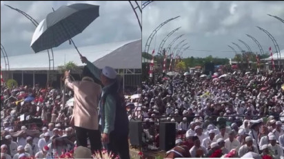 Ustaz Abdul Somad Berdiri di Tengah Jemaah, Pimpin Doa, Minta Hal Ini Kepada Allah SWT untuk Warga Rempang