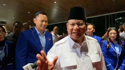 Ketum Parpol Koalisi Indonesia Maju Hadiri Rapimnas Demokrat, Prabowo Bawa 100 Kader Gerindra