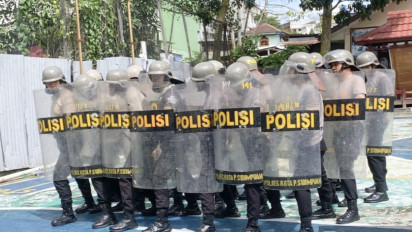 Jelang Pemilu 2024, Polres Padangsidimpuan Gelar Latihan Dalmas