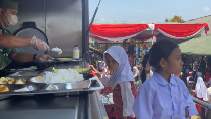 Dapur Lapangan Kodam II Sriwijaya Masuk Sekolah: Gerakan Penurunan Angka Stunting di Palembang