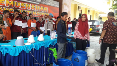 Direktorat Narkoba Polda Sumsel Blender Sabu sabu dan Ekstasi