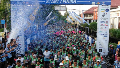 Semarak HUT Polantas ke 68, Seribu Pelari Ikuti Event Tretan Zebrun 6,8 KM di Probolinggo
