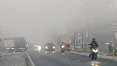 Kebakaran Lahan di Soak Batok OI, Jarak Pandang Terbatas di Jalinsum dan Tol Palindra