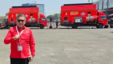 DPP PDI Perjuangan meluncurkan armada mobil bioskop keliling di acara pembukaan Rapat Kerja Nasional hari Jum at (29/8/2023).