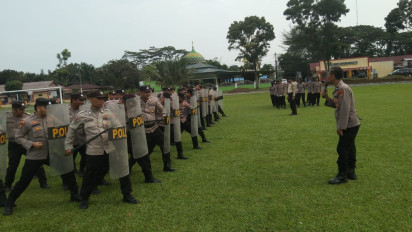 Persiapan Pemilu 2024, Polres Binjai Laksanakan Latihan Dalmas