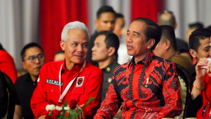 Cawapres Ganjar dan Ketum Parpol Pendukungnya Hadiri Rakernas IV PDIP