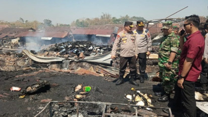Polda Jateng Terjunkan Tim Investigasi Ungkap Penyebab Kebakaran Pasar Slogohimo Wonogiri