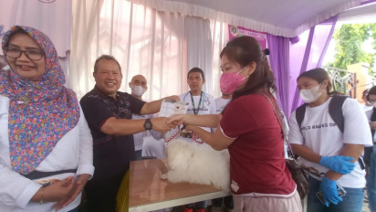 Cegah Penularan Rabies, Ratusan Hewan Kesayangan di Bandar Lampung Divaksin