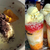 Bubur Ketan Hitam Dipadukan Es Krim dan Susu, Cemilan Lezat Wajib Pencinta Kuliner Coba