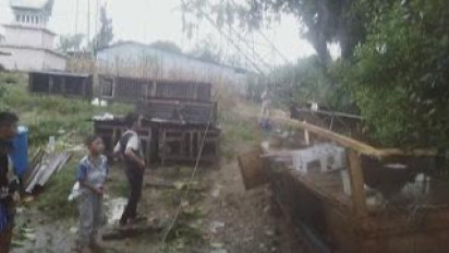 Sebanyak 49 Rumah Rusak Diterjang Angin Puting Beliung di Kecamatan Parbuluan Dairi