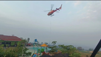 Hari Pertama Pemadaman Karhutla Gunung Lawu di Ngawi, Terkendala Cuaca
