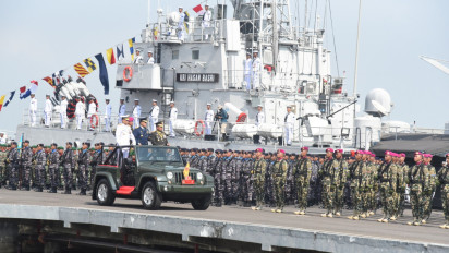 Peringatan HUT TNI ke 78 di Koarmada II Surabaya, Netralitas dan Mengawal Keamanan Pemilu