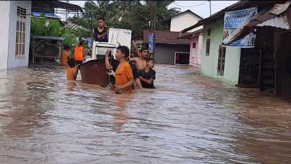 Sungai Mencirim Meluap, Ribuan Rumah Warga Binjai Terendam Banjir