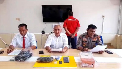 Mantan Polisi Ditangkap Jual Ganja, Sempat Melawan Saat Akan Diringkus