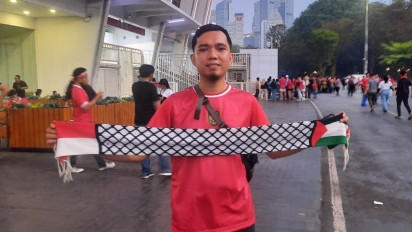 Sengaja Bawa Syal Indonesia-Palestina, Suporter Timnas Ingin Suarakan Kemerdekaan Palestina