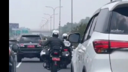 Viral Video Motor Plat Merah Masuk Tol, Begini Ceritanya