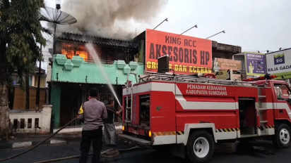 Dispenser Air Menyala saat Kondisi Galon Kosong, Sebabkan Kebakaran Ruko Dua Lantai di Sumedang