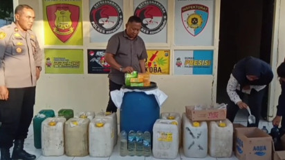 Ribuan Liter Miras Cap Tikus Dijual Bebas di Kotamobagu