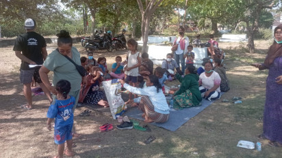 Dampak Kebakaran TPA Suwung, 25 Warga Mengungsi ke Kantor Lurah Serangan