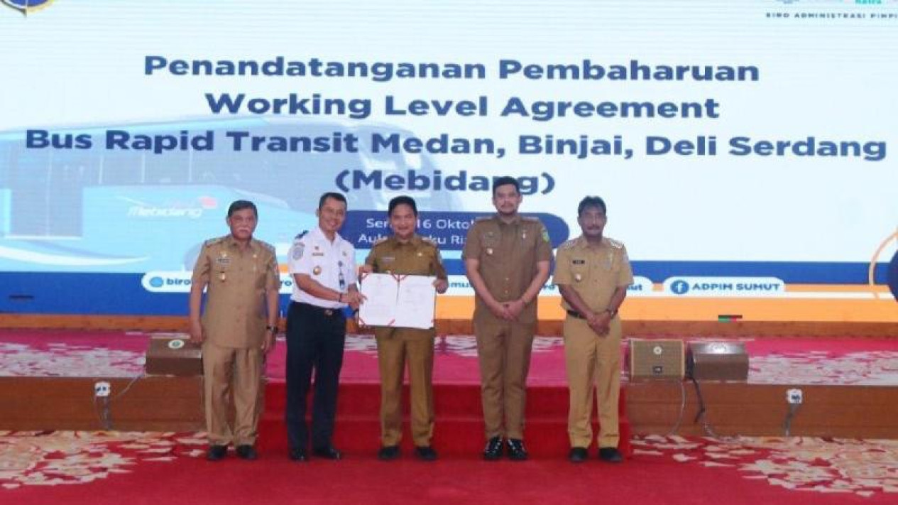 Pemprov Sumut Sepakati Rencana Pembangunan BRT Mebidang Rp1,9 Triliun
            - galeri foto