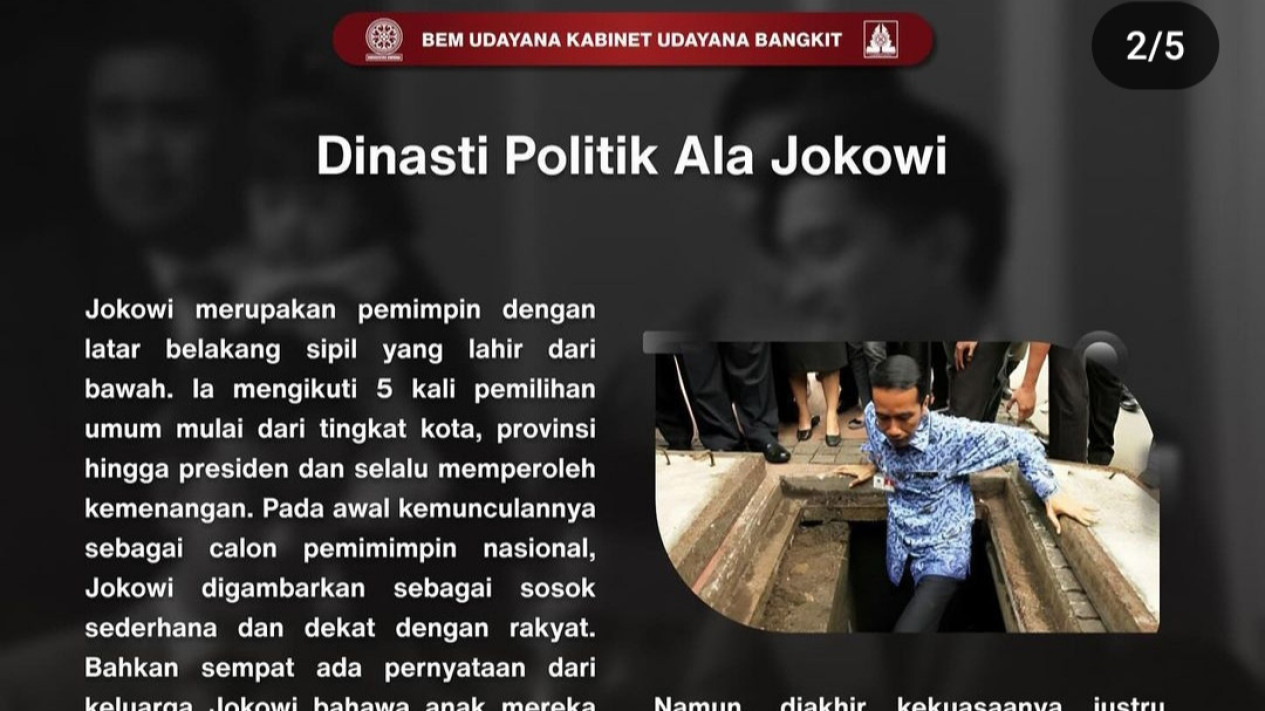 Posting Konten Dinasti Politik Pasca Keputusan MK, Akun IG BEM Unud Bali Diretas
            - galeri foto