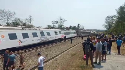 Breaking News! Kereta Api alami Kecelakaan Mengerikan di Sentolo Kulon Progo