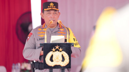 Pimpin Apel Pasukan Mantap Brata, Kapolri Pastikan Wujudkan Pemilu Damai