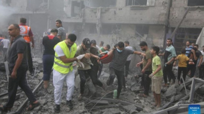 Detik Detik Rumah Sakit di Palestina Ambruk Dihajar Bom Israel, 500 Orang Tewas